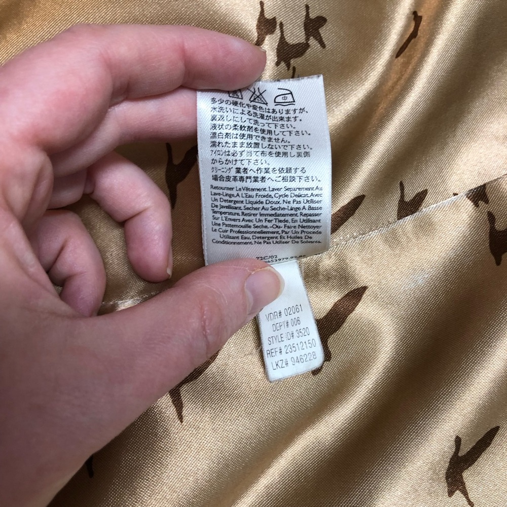 Eddie Bauer Seattle Suede Jacket with Patterned Satin Lining Leather Y2K Outdoor - Picture 10 of 15